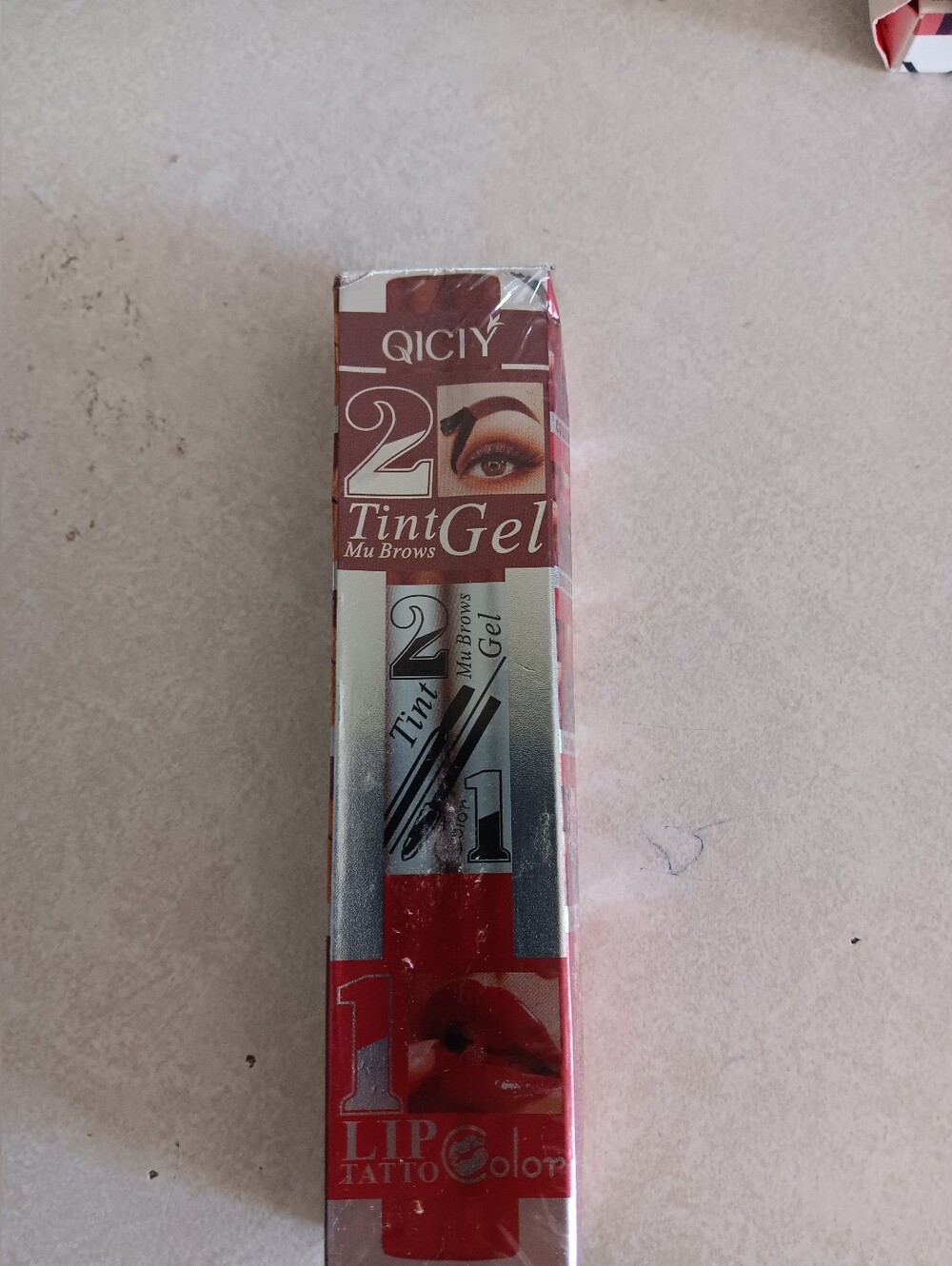 QICIY Tint Gel Brow & Lip Tint - Red/Burgundy